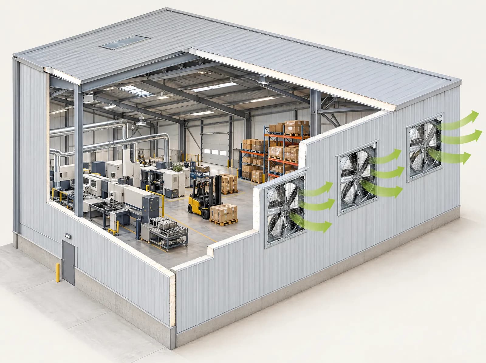 Egzoz Fanı — Fabrika • Depo • Atölye